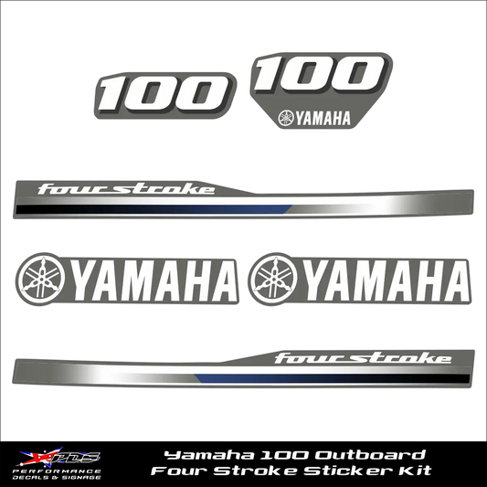 Yamaha 100 Outboard Engine Decals/Sticker kit - Outboard Decals