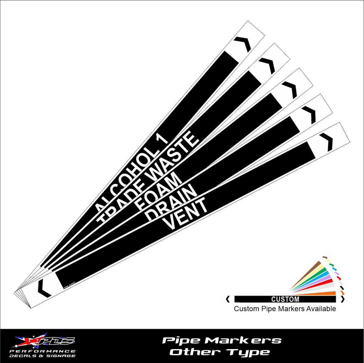 Other Liquids pipe marker label - Black