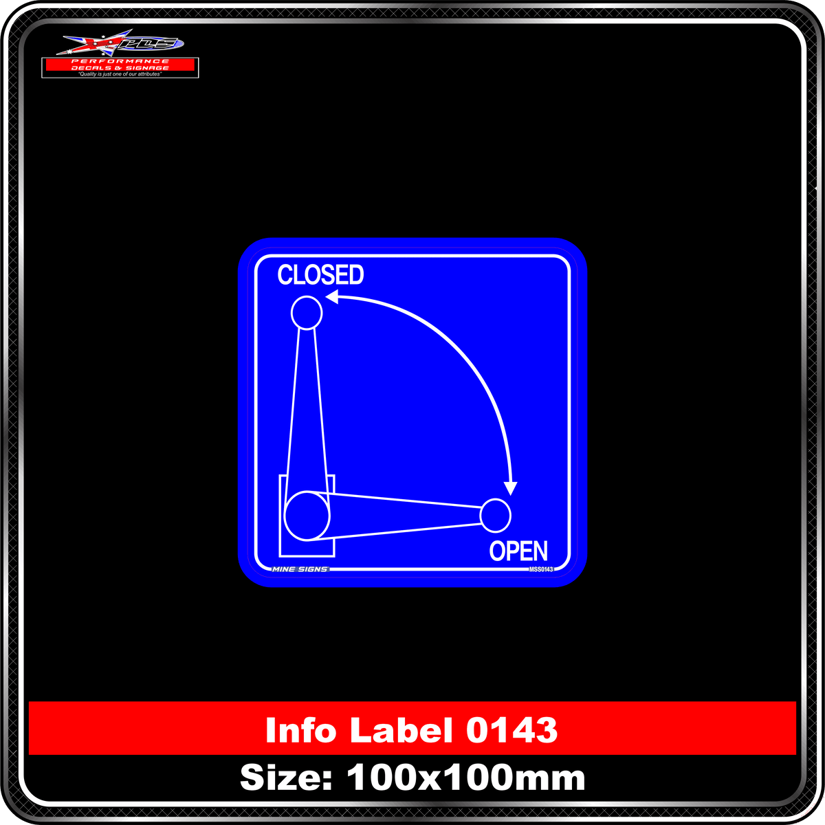 Closed -> Open (Info Label 0143)