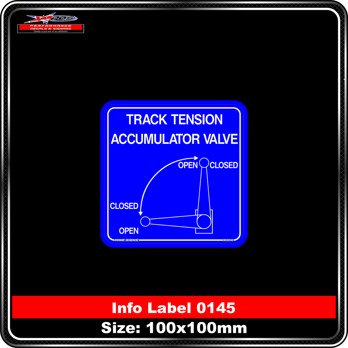 Track Tension Accumulator Valve (Info Label 0145)