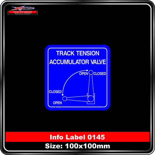 Track Tension Accumulator Valve (Info Label 0145)