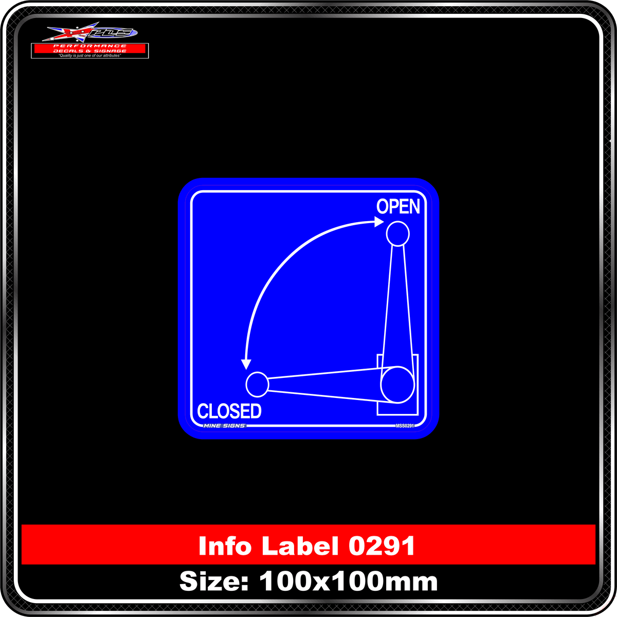 Open -> Closed (Info Label 0291)