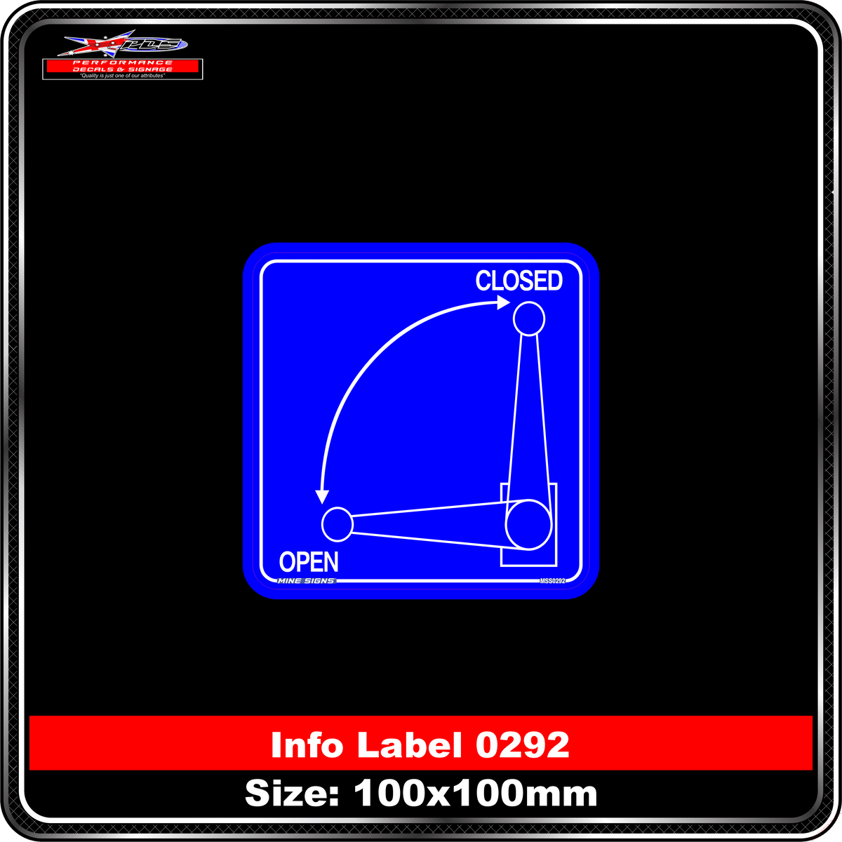 Closed -> Open (Info Label 0292)