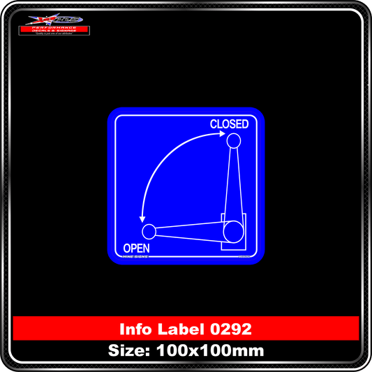 Closed -> Open (Info Label 0292)