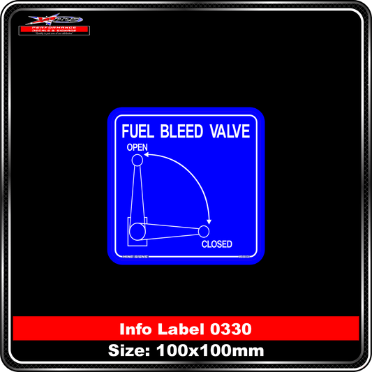 Fuel Bleed Valve (Info Label 0330)