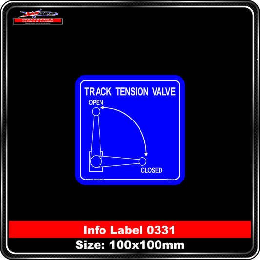 Track Tension Valve (Info Label 0331)