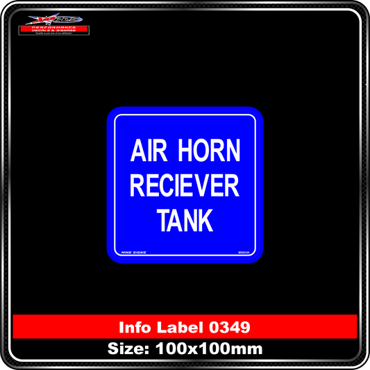 Air Horn Receiver Tank (Info Label 0349)
