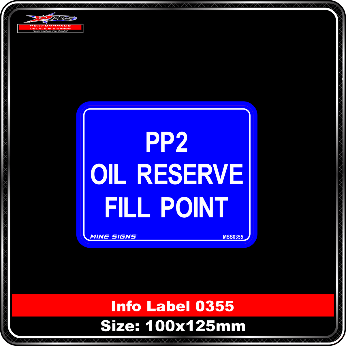 PP2 Oil Reserve Fill Point (Info Label 0355)