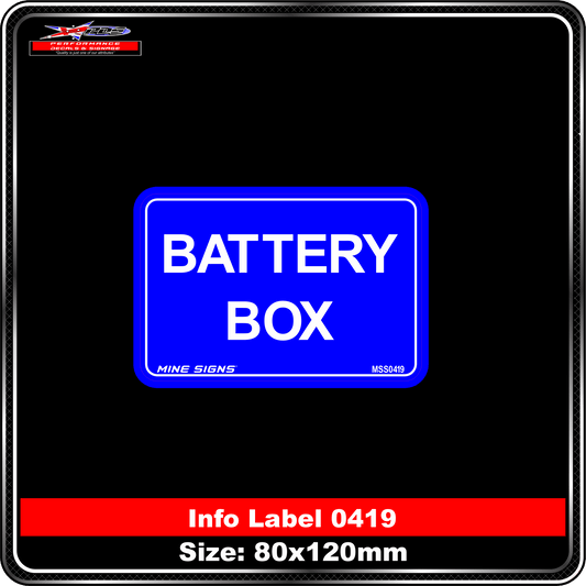 Battery Box (Info Label 0419)