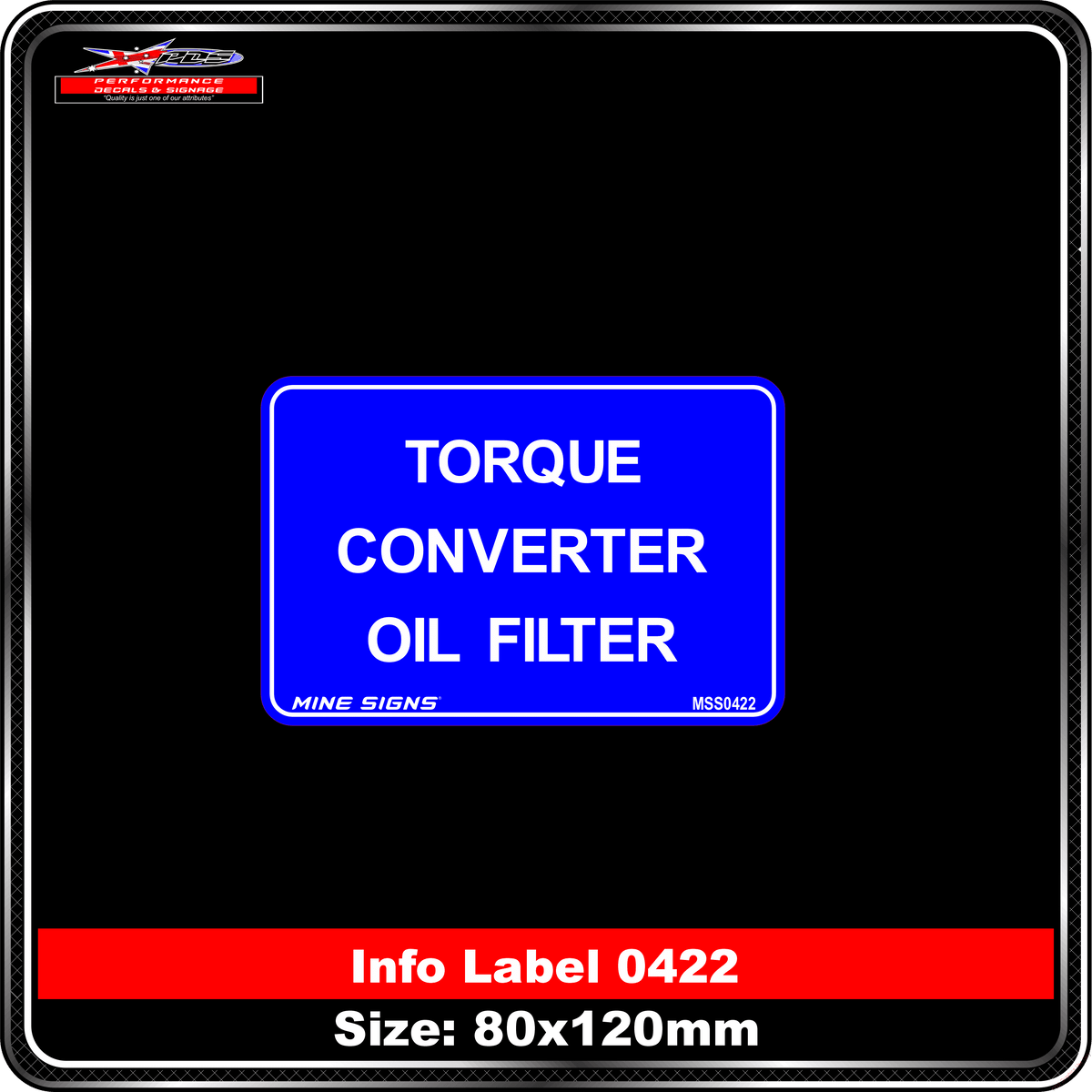 Torque Converter Oil Filter (Info Label 0422)