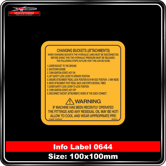 Changing buckets (attachements) (Info Label 0644)
