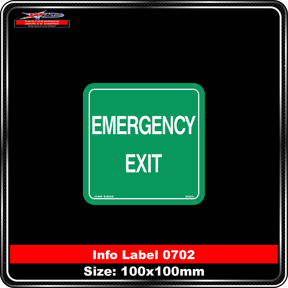 Emergency Exit (Info Label 0702)