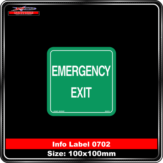 Emergency Exit (Info Label 0702)