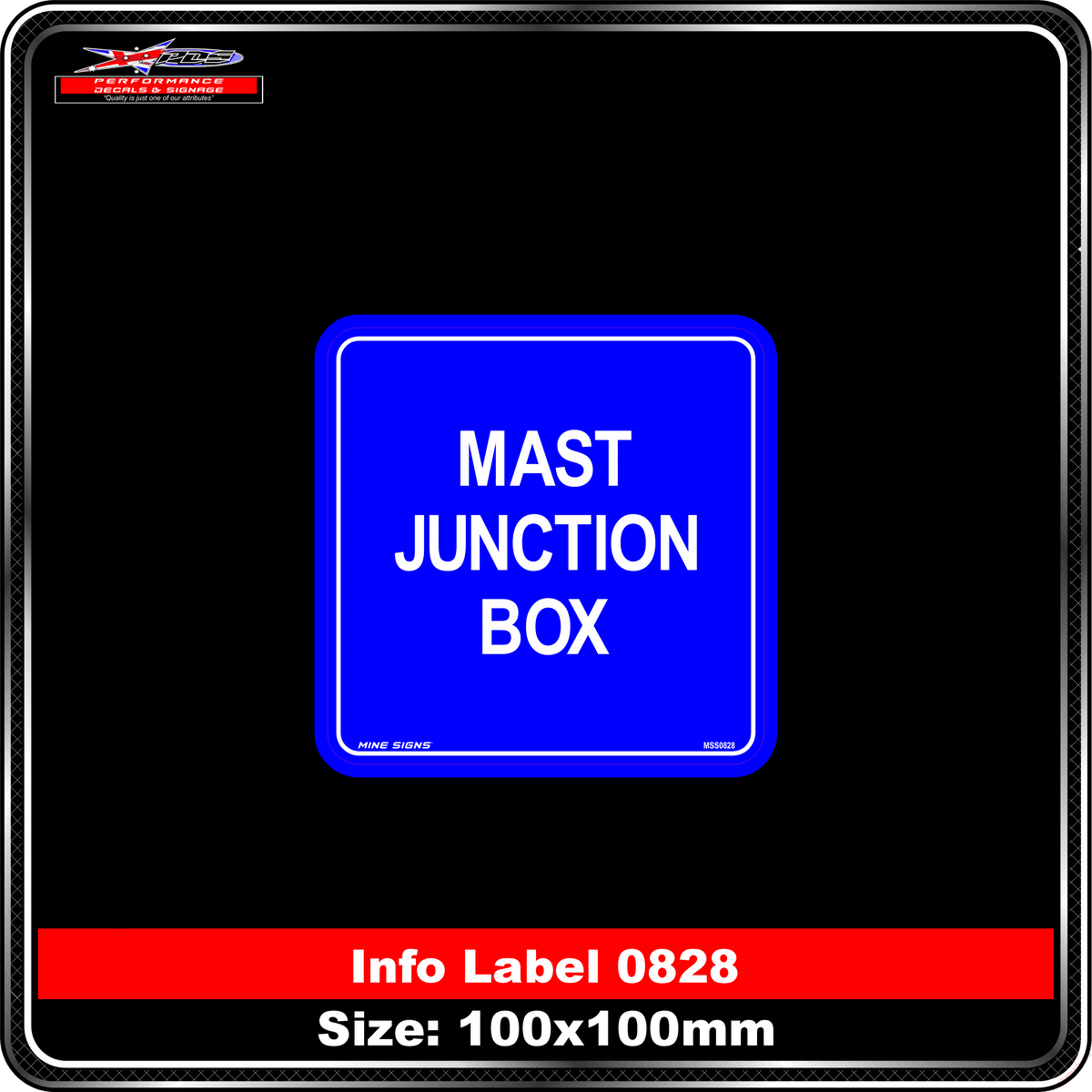 Mast Junction Box (Info Label 0828)