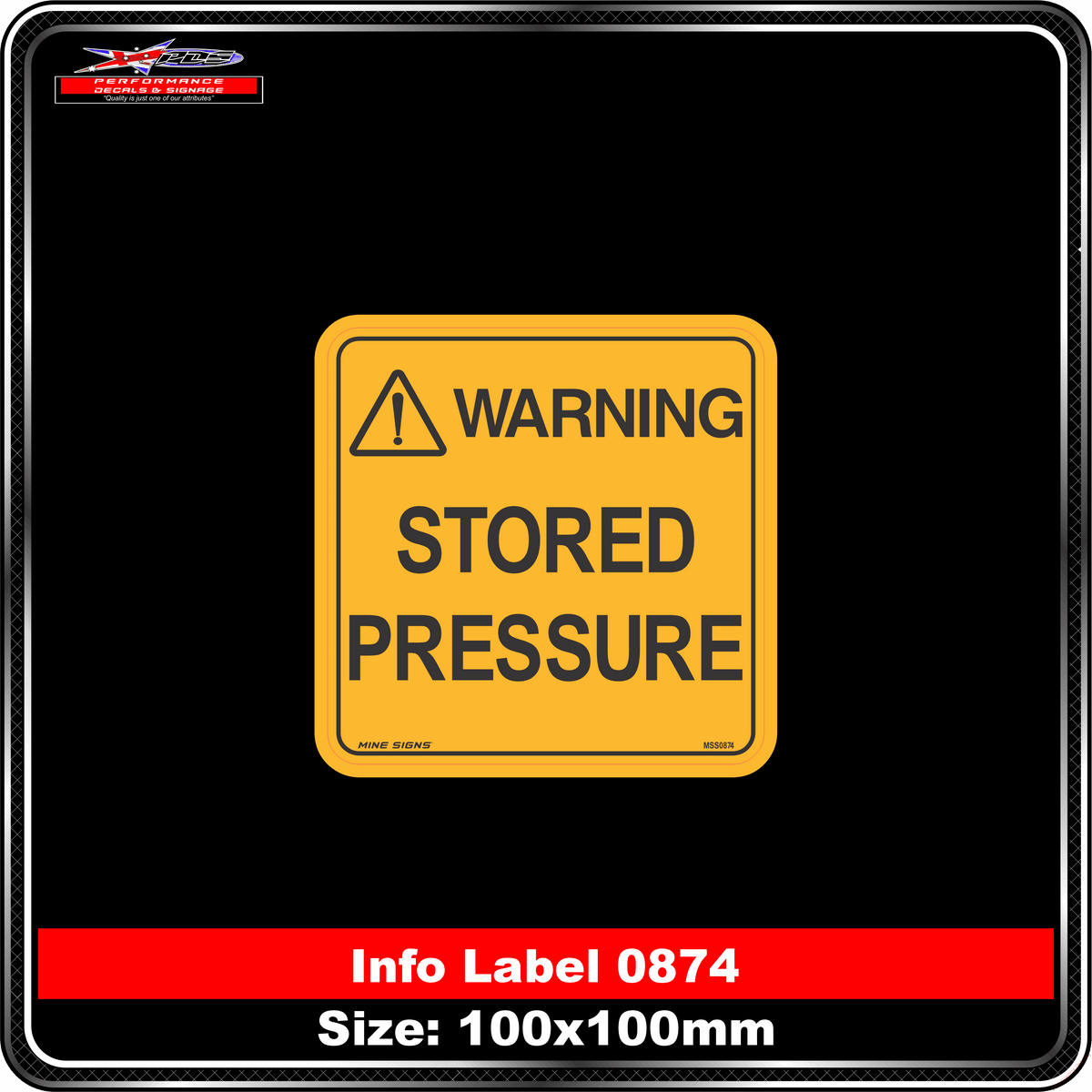 Stored Pressure (Info Label 0874)