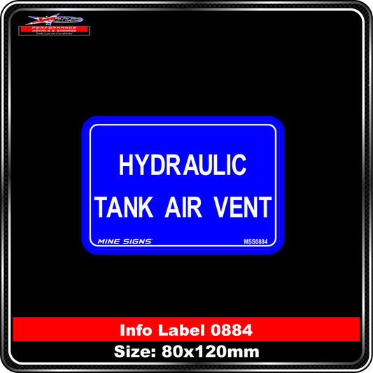 Hydraulic Tank Air Vent (Info Label 0884)