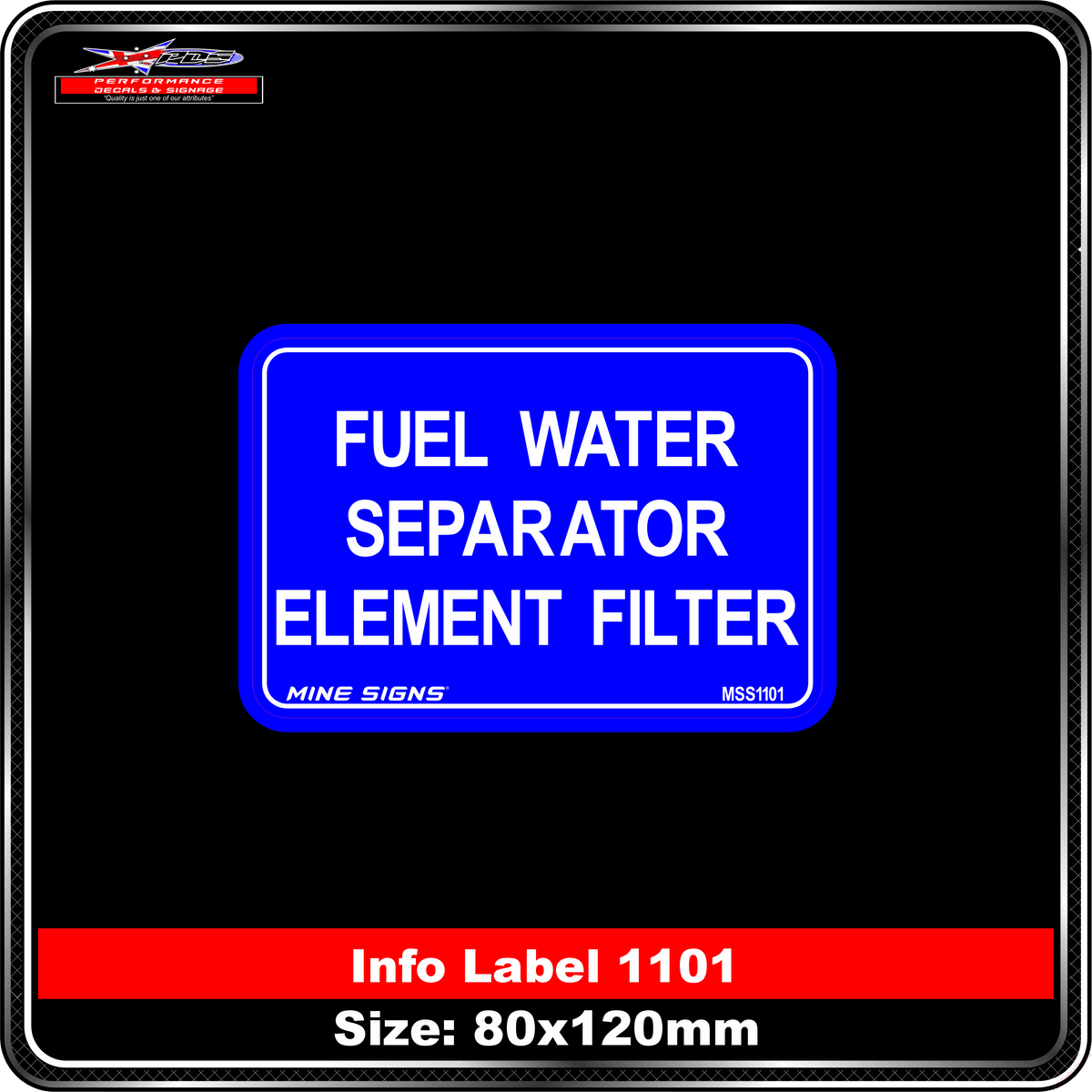 Fuel Water Separator Element Filter (Info Label 1101)