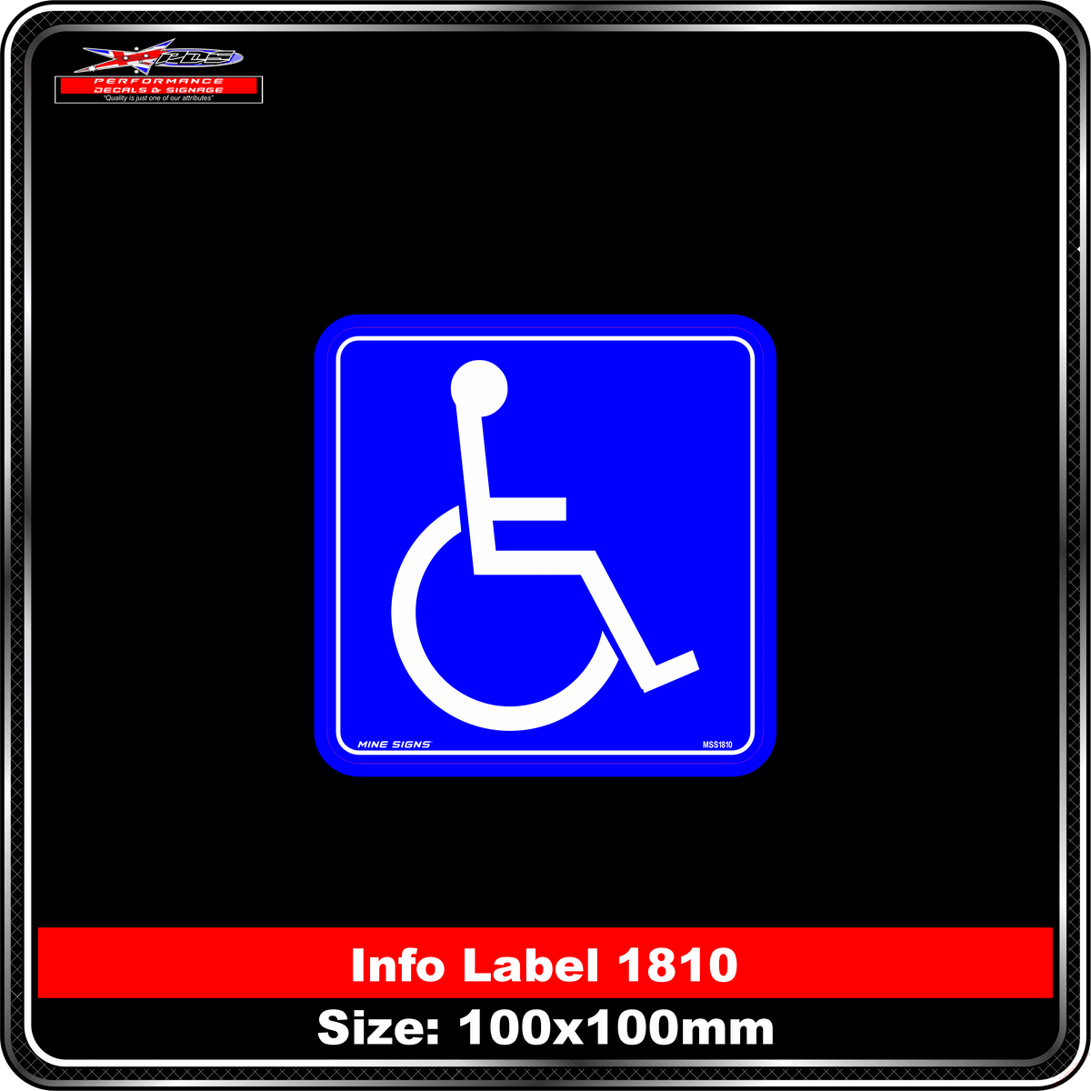 Disabled Symbol (Info Label 1810)