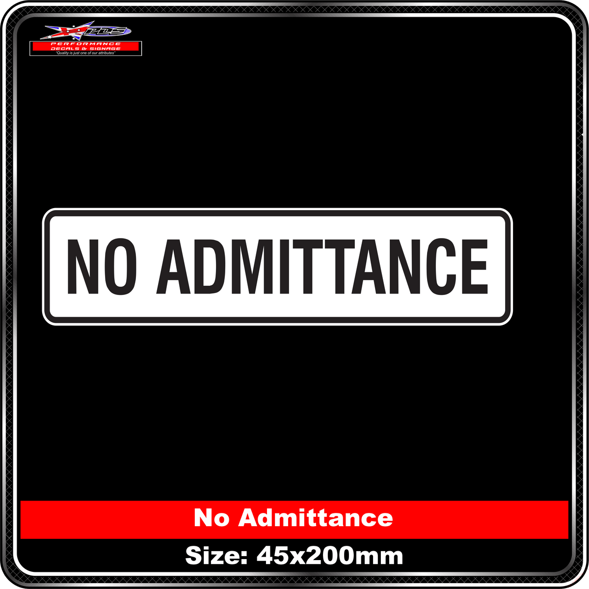 No Admittance