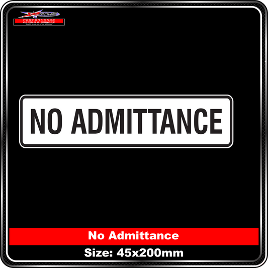 No Admittance