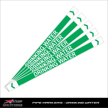 Green Drinking Water pipe marker
