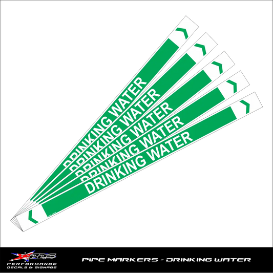 Green Drinking Water pipe marker
