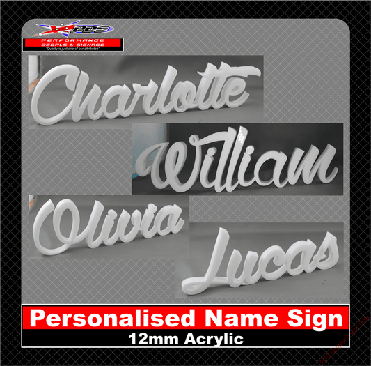 Personalised Name Sign 12mm Thick Acrylic