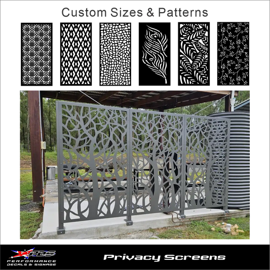 Privacy Screens - Metals Plastic or Foam