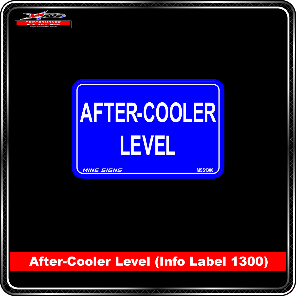 After-Cooler Level (Info Label 1300) 80 x 125 mm