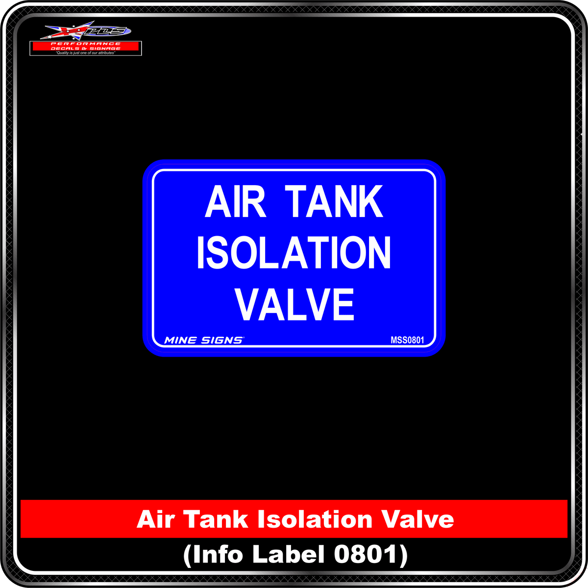 Air Tank Isolation Valve (Info Label 0801) 80 x 125 mm