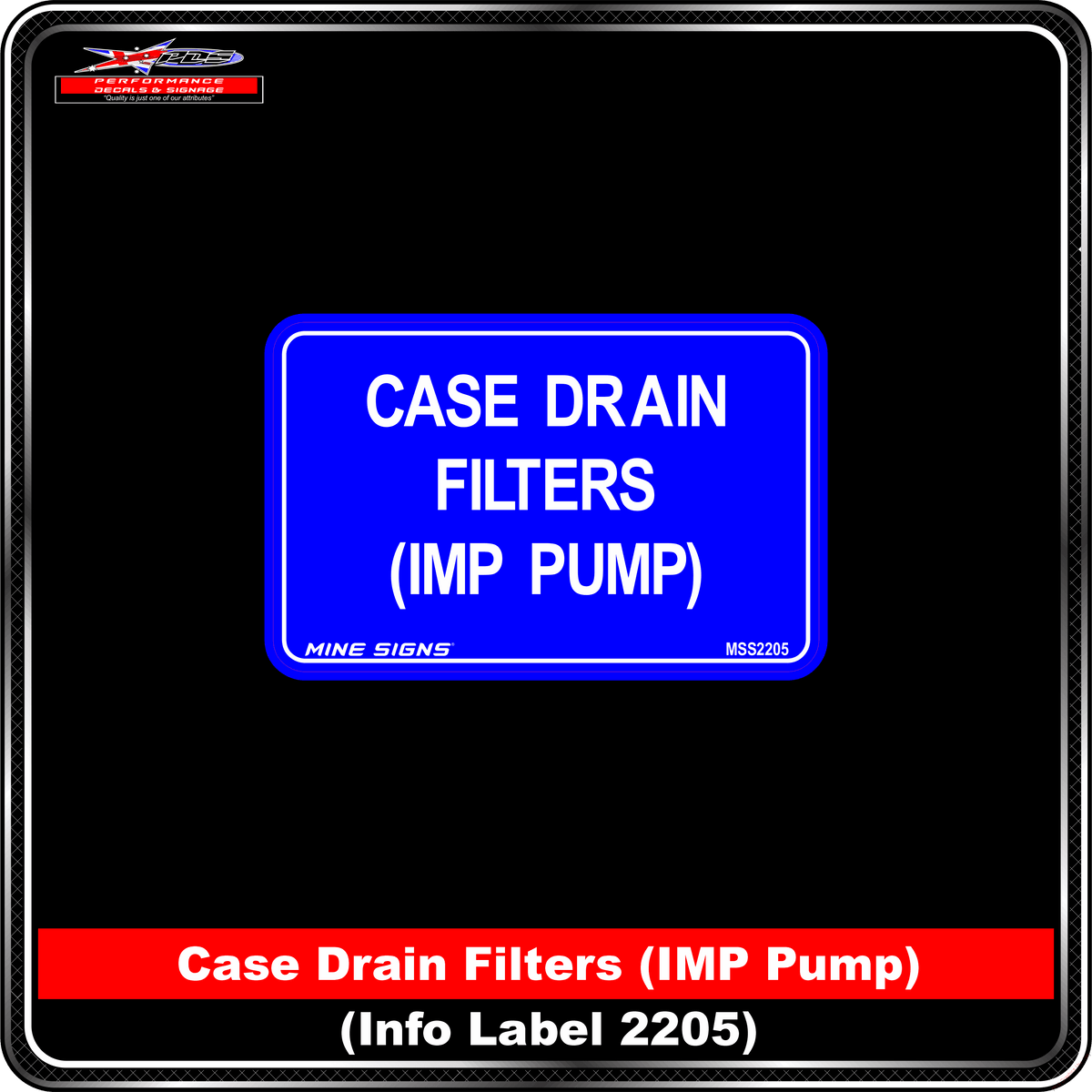 Case Drain Filters (IMP Pump) (Info Label 2205) 80 x 125 mm