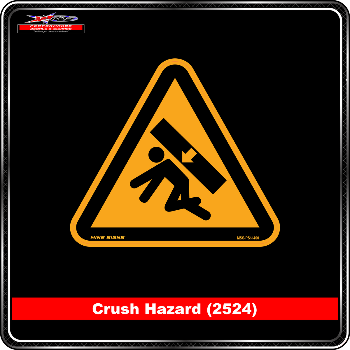Crush Hazard (Pictogram 2524) Warning Sign