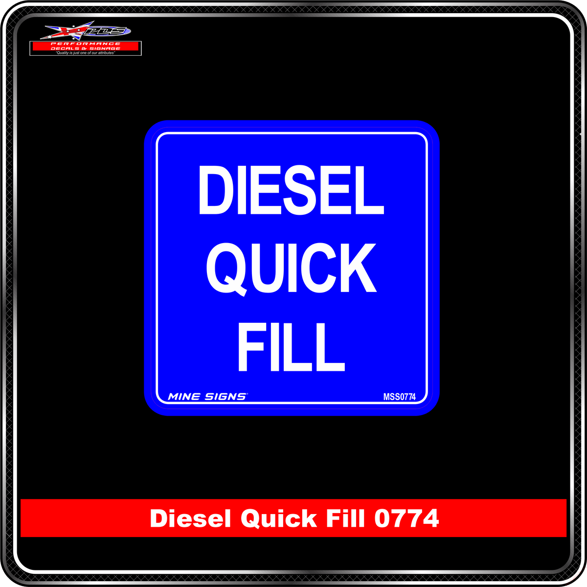 Diesel Quick Fill (Info Label 0774) 120 x 120 mm