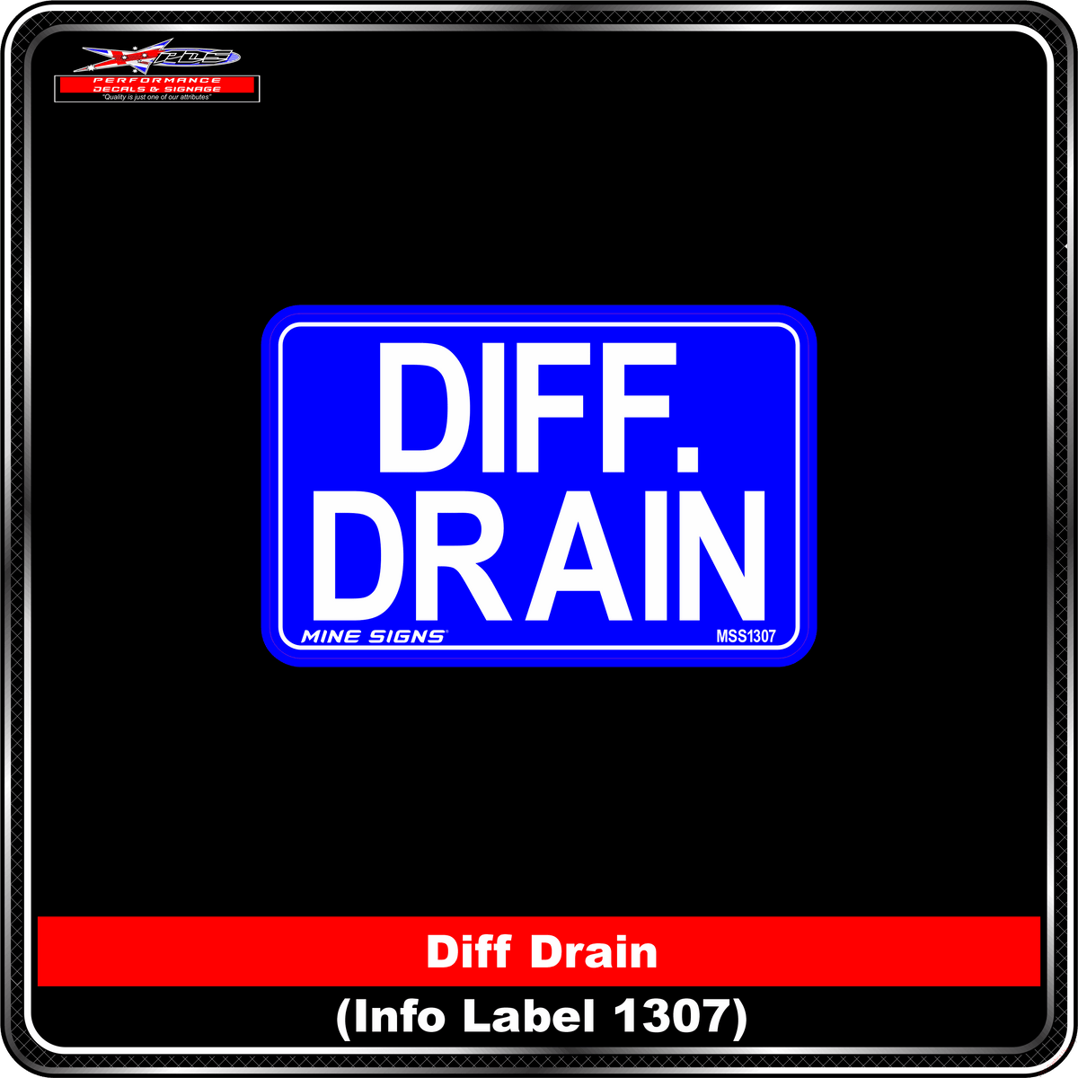 Diff. Drain (Info Label 1307) 80 x 125 mm