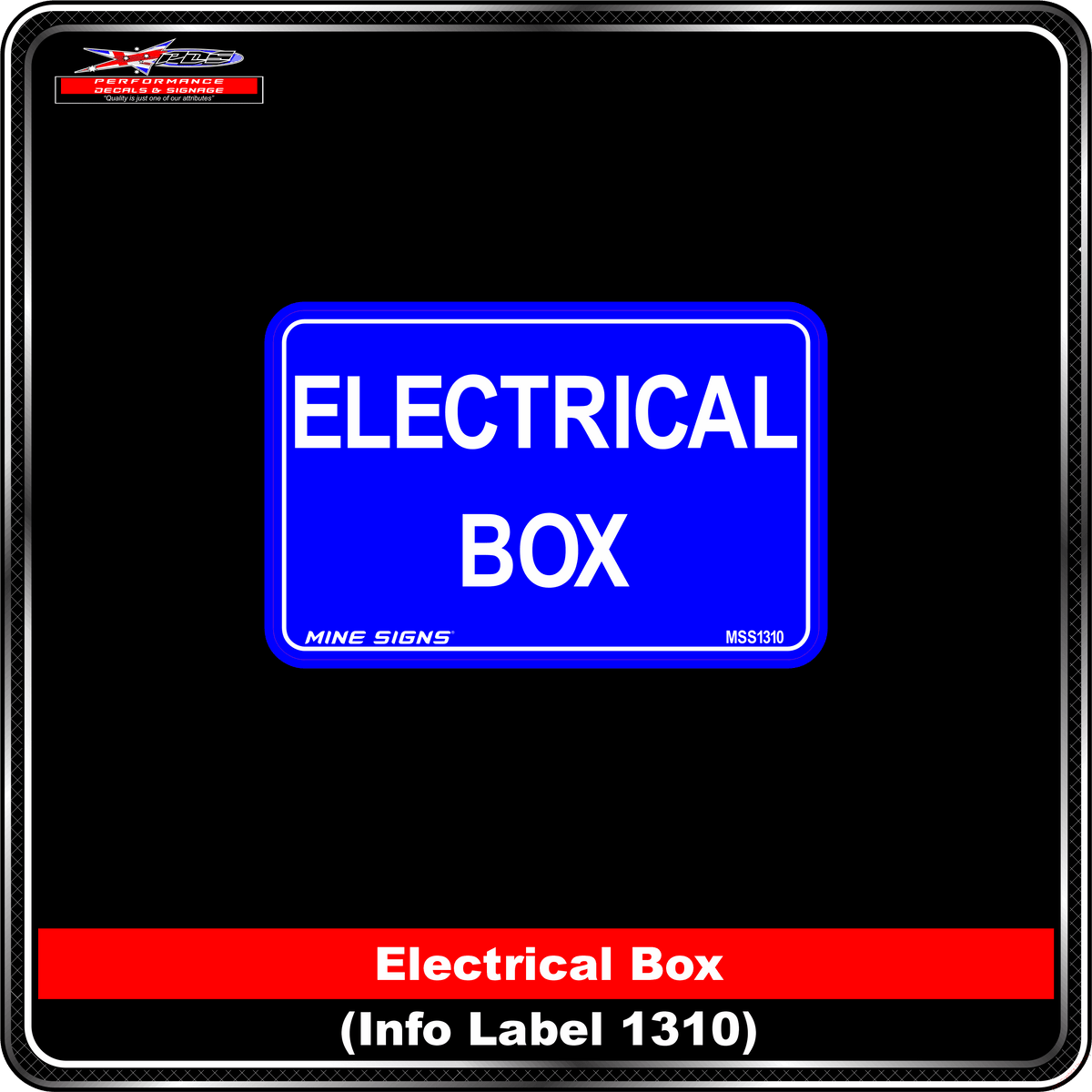 Electrical Box (Info Label 1310) 80 x 125 mm