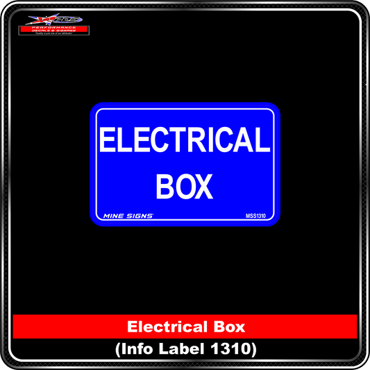 Electrical Box (Info Label 1310) 80 x 125 mm