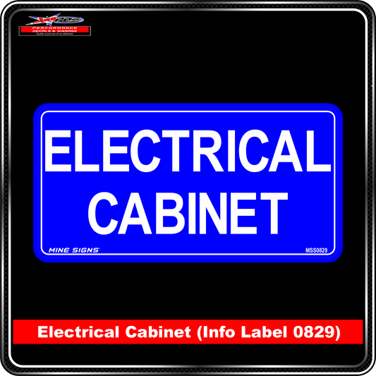 Electrical Cabinet (Info Label 0829) 100 x 200 mm