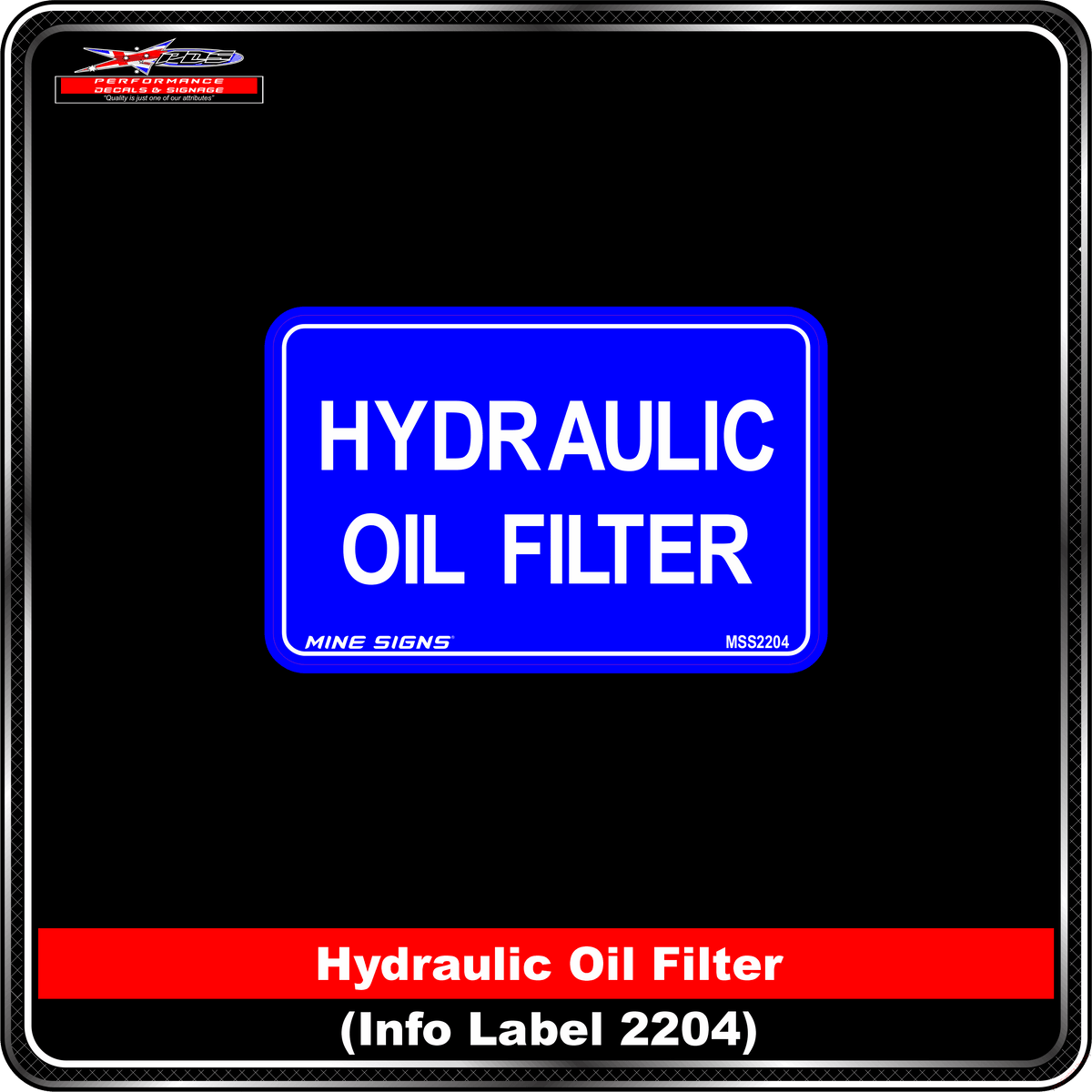 Hydraulic Oil Filter (Info Label 2204) 80 x 125 mm