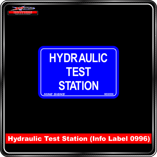 Hydraulic Test Station (Info Label 0996) 80 x 125 mm