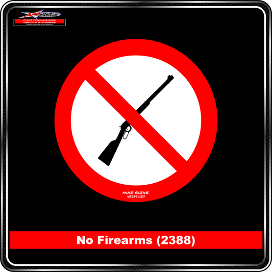 No Firearms (Pictogram 2387) Sign / Sticker