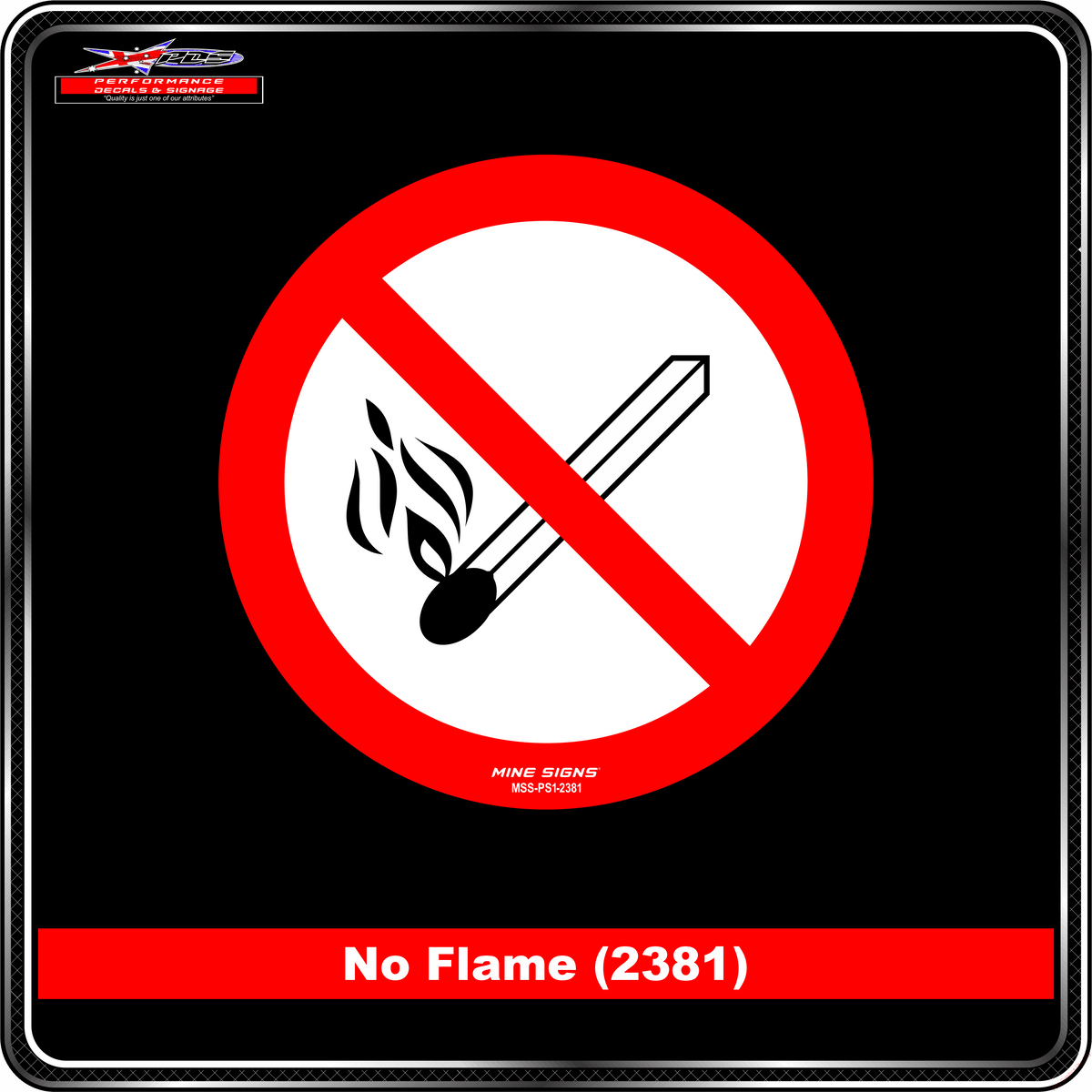 No Flame (Pictogram 2381) Sign / Sticker