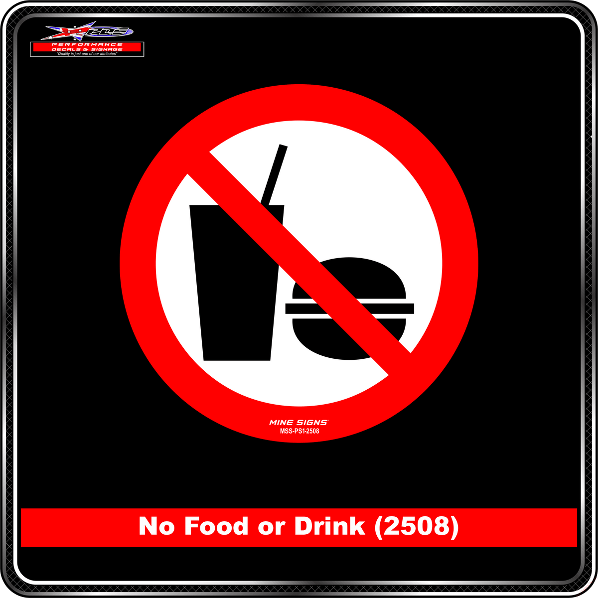 No Food or Drink (Pictogram 2508)