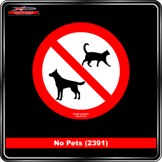 No Pets (Pictogram 2391) Sign / Sticker