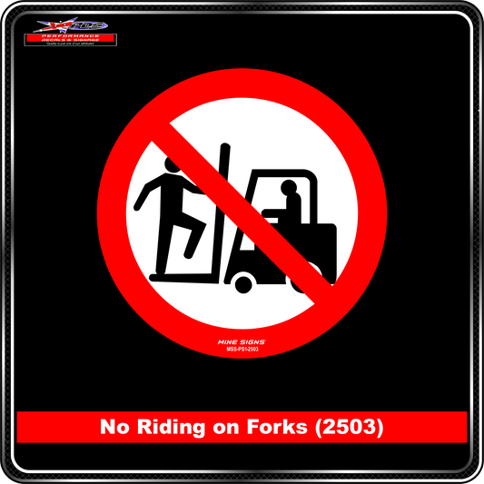 No Riding on Forks (Pictogram 2503)