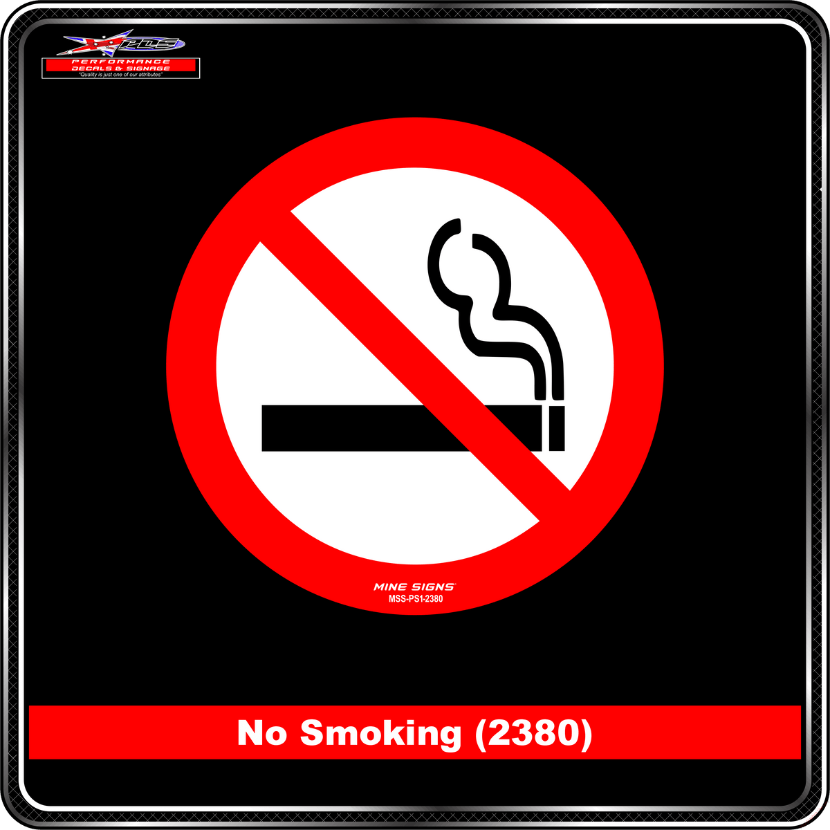 No Smoking (Pictogram 2380) Sign / Sticker