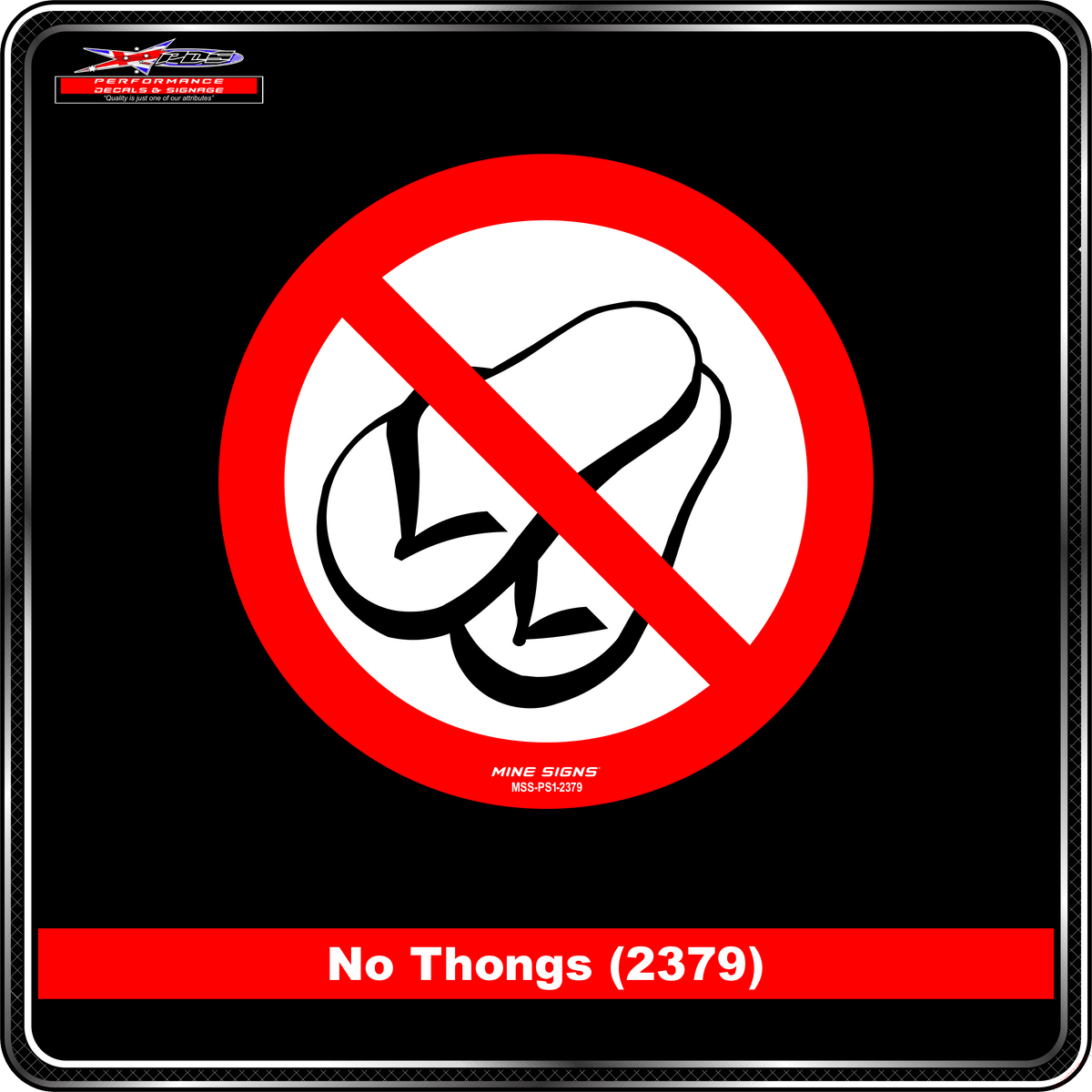 No Thongs (Pictogram 2379) Sign / Sticker