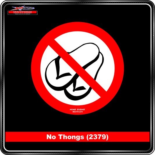 No Thongs (Pictogram 2379) Sign / Sticker