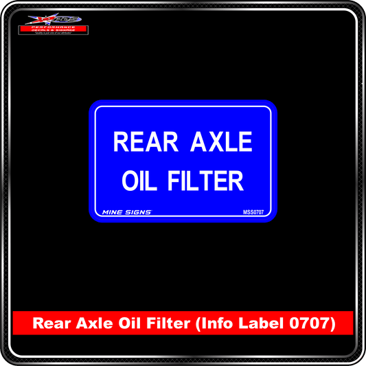 Rear Axle Oil Filter (Info Label 0707) 80 x 125 mm