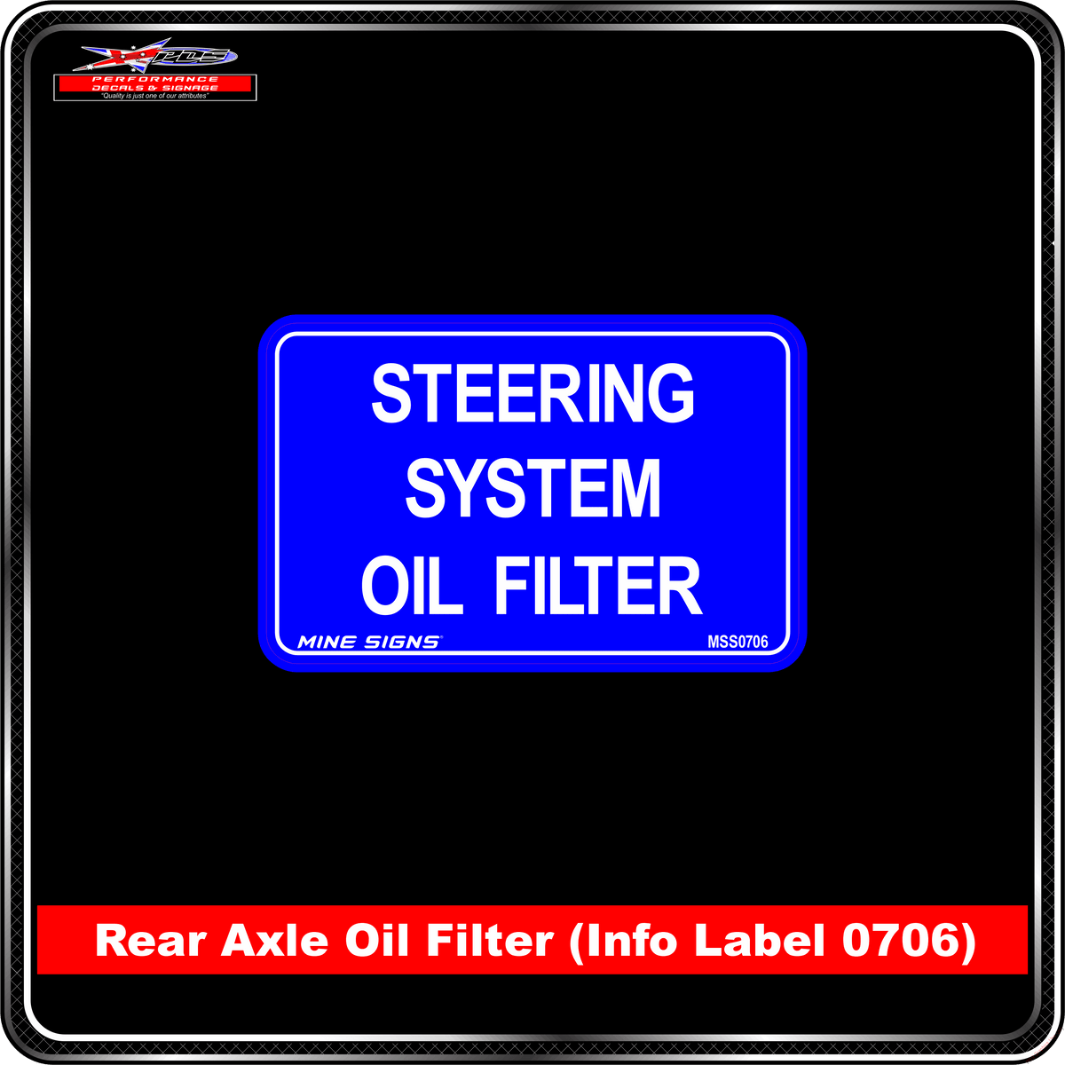 Steering System Oil Filter (Info Label 0706) 80 x 125 mm