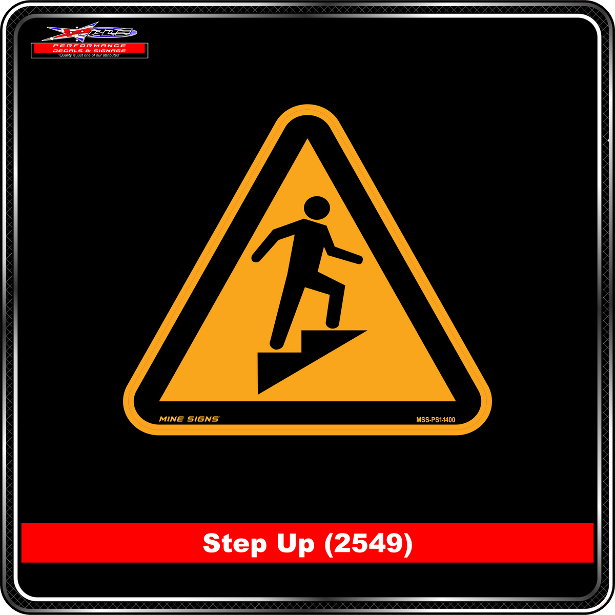 Step Up (Pictogram 2549) Safety Sign
